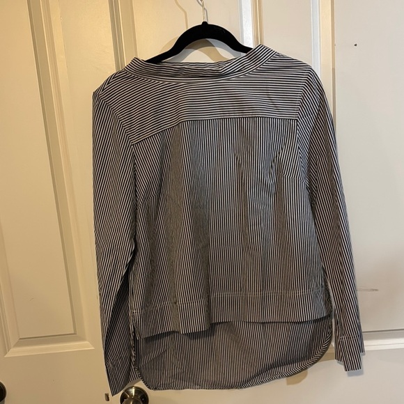 J. Crew Black and White Striped Top - Picture 1 of 5